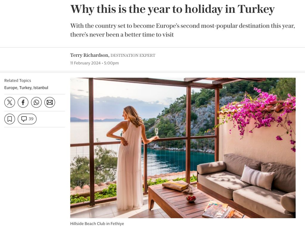 Telegraph’tan Türkiye Övgüsü: “Bu Yılın Tatil Rotası Türkiye”