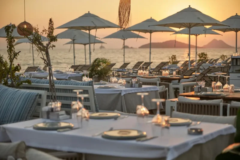 Rammos Managed by Dedeman restoran plaj ve deniz manzarası