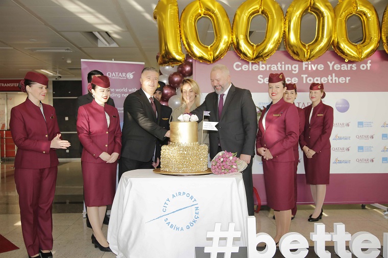 Qatar Airways Sabiha Gökçen 1 milyonuncu yolcu