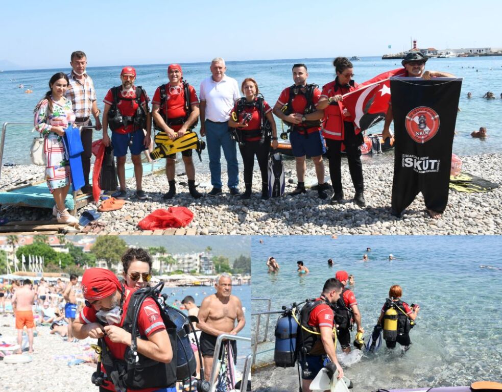 Kemer de su altı temizliği yapıldı