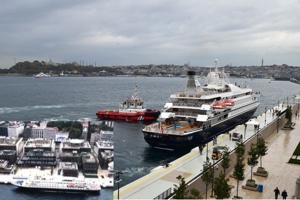 Galataport'a ilk gemi yanaştı