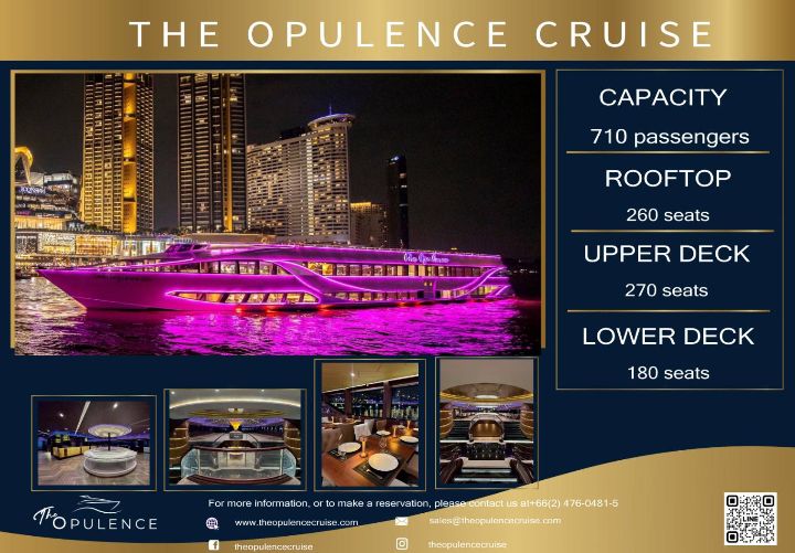 The Opulence Bangkok river cruise with dinner