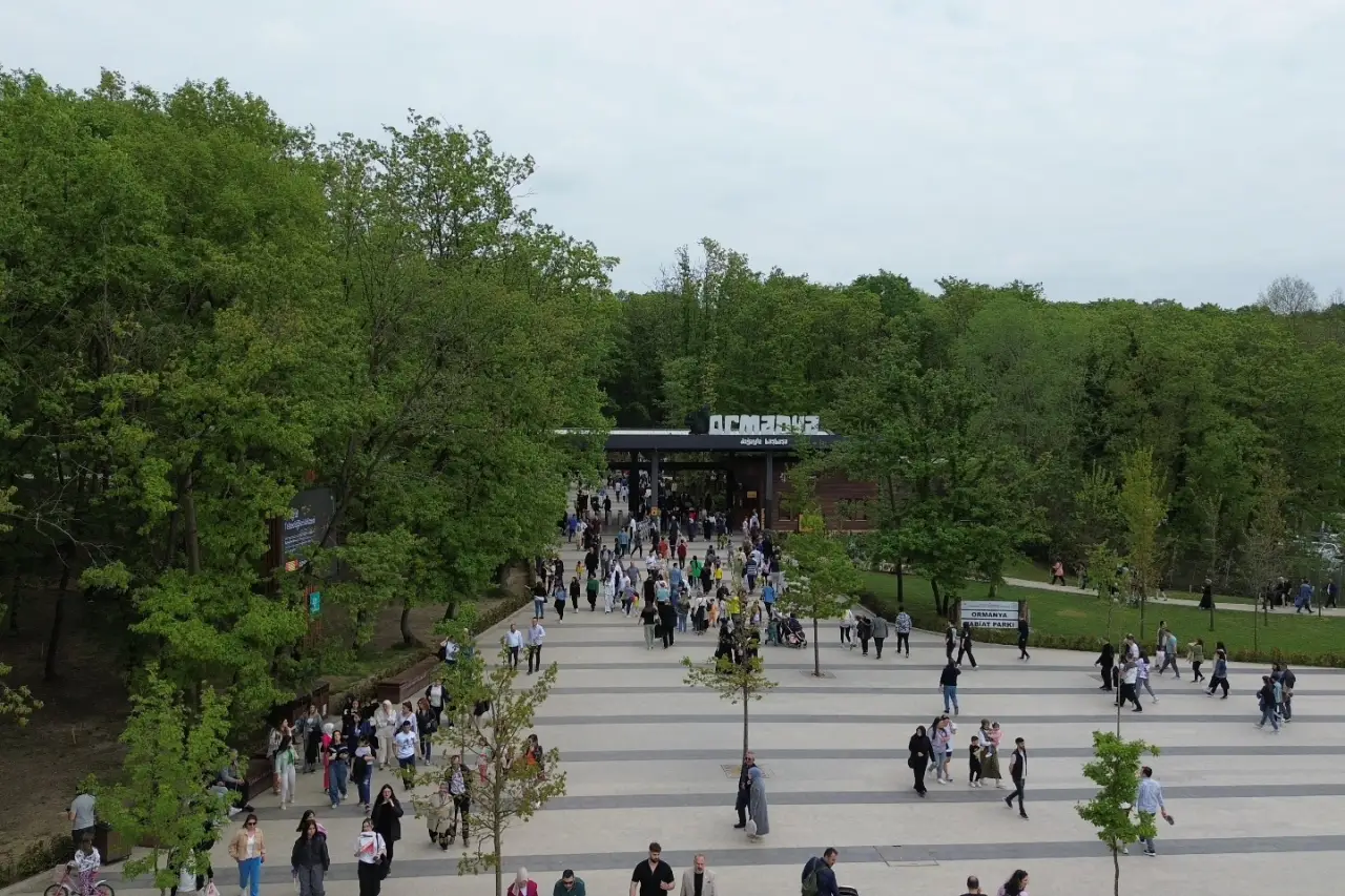 Ormanya park girişi ziyaretçilerin ilgisini çekiyor
