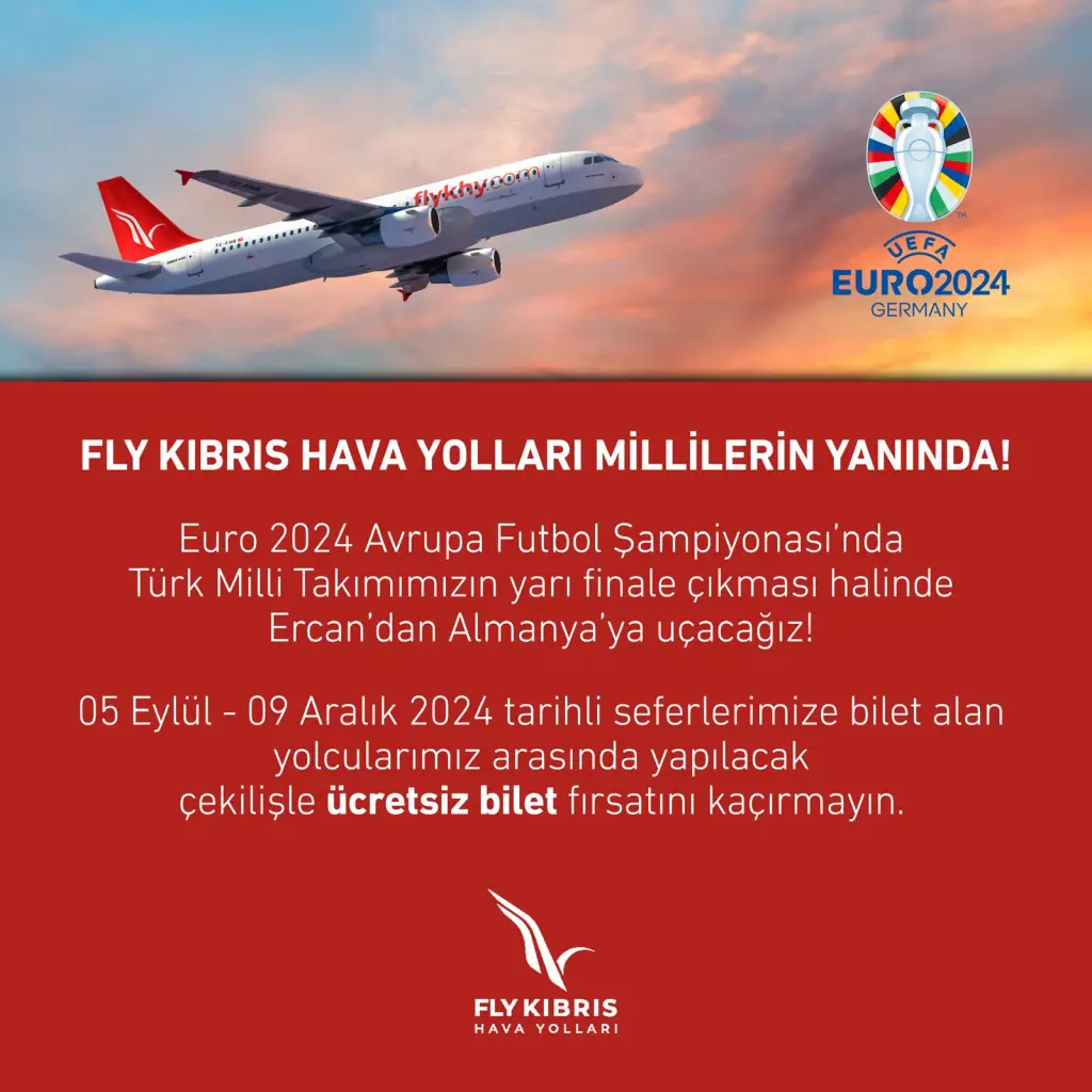 Fly Kıbrıs Türk Milli takımı destekçişi afişi
