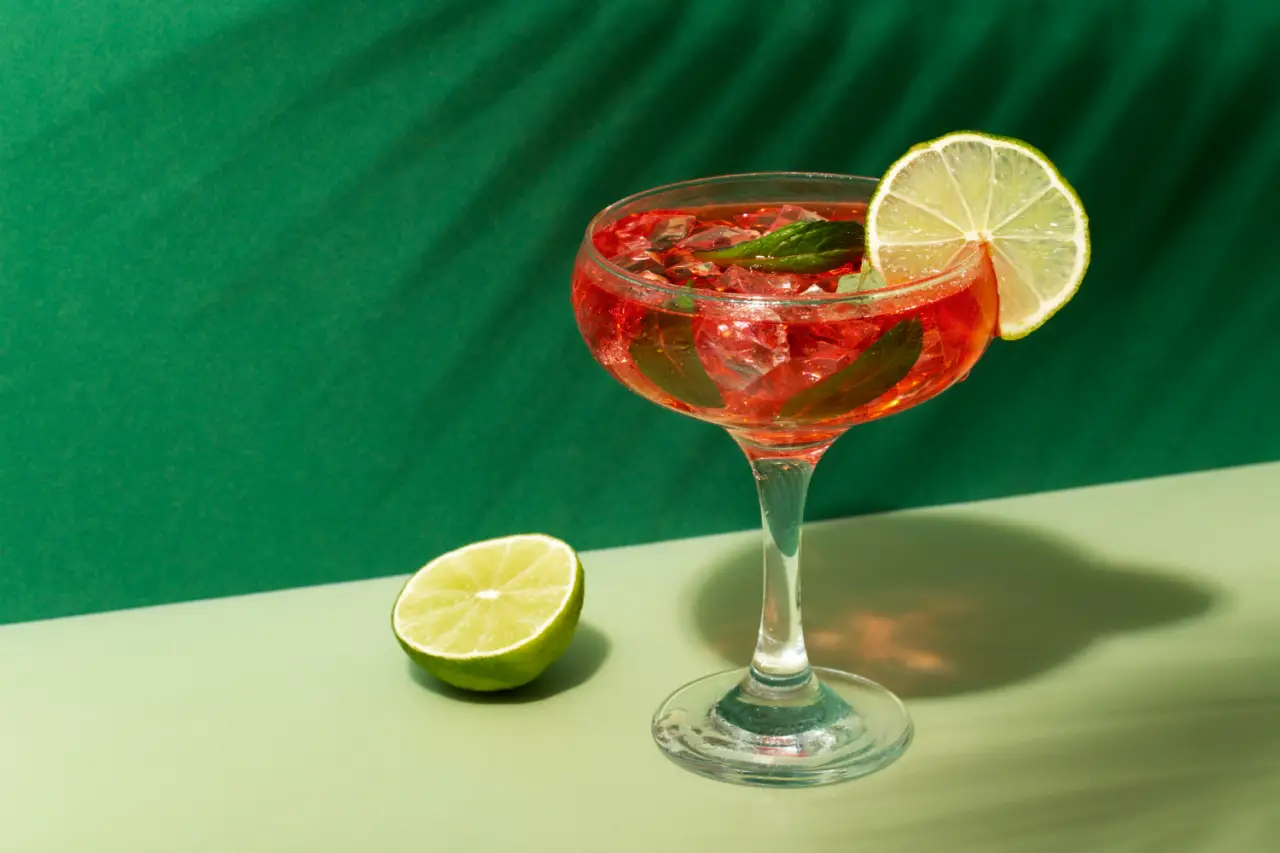 daiquiri kokteyl ve lime dilimi