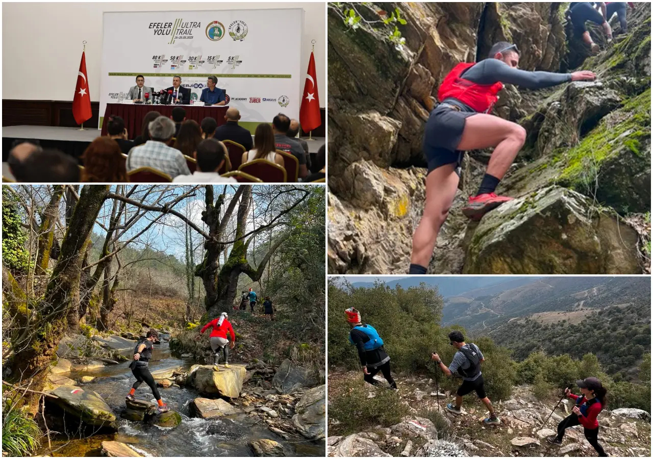 4 görselden oluşan Efeler Yolu Ultra Trail kolajı