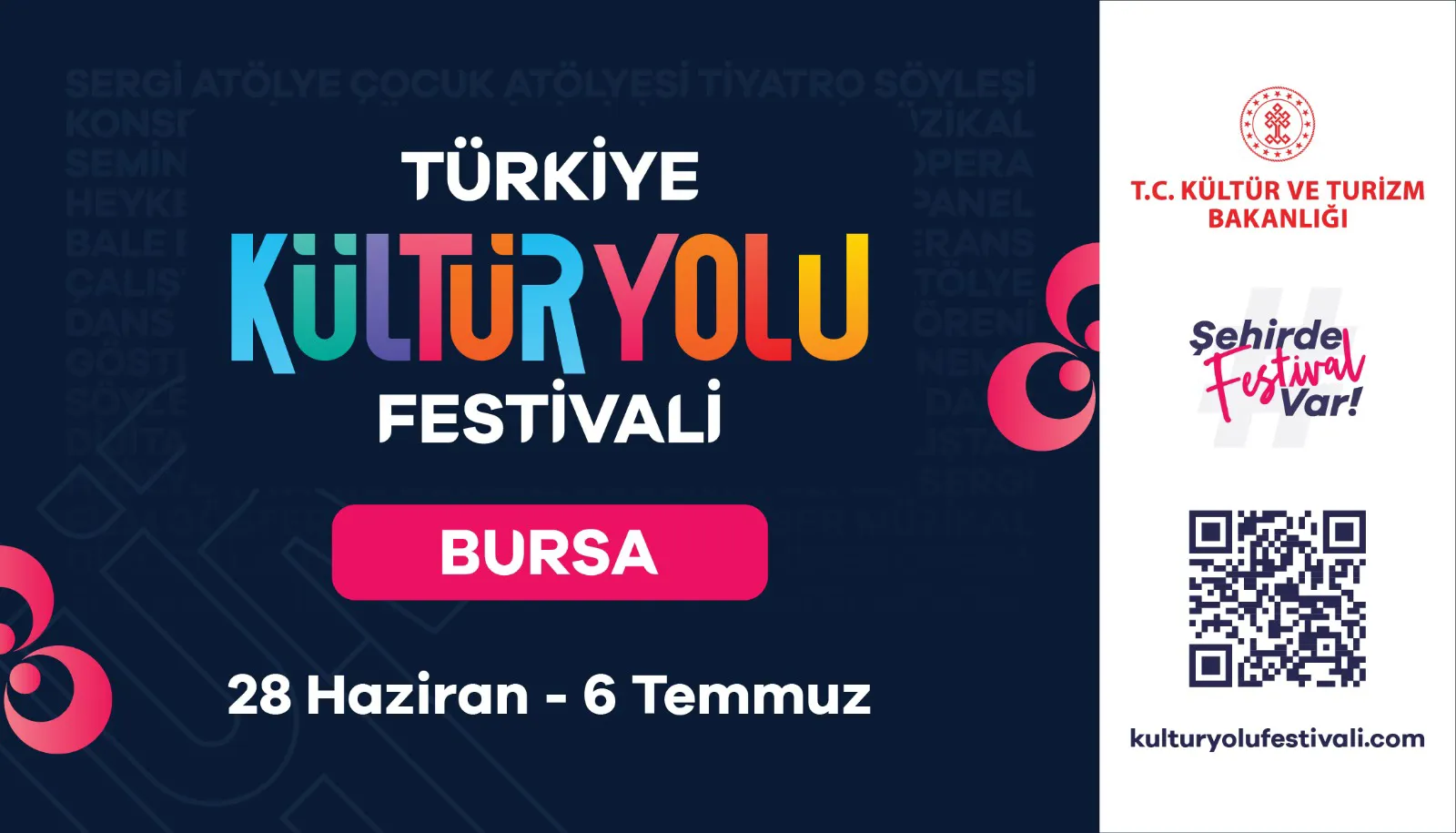 Bursa Kültür Yolu Festivali 2025 afişi ve etkinlik tarih bilgisi