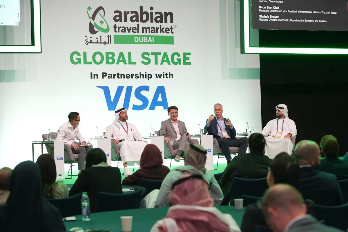 industry leaders discussing Asia Pacific’s tourism growth at a panel discussion during Arabian Travel Market 2025 in Dubai