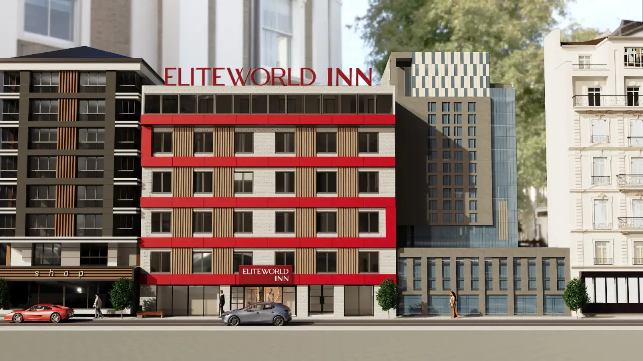Ankara Ulus’ta açılması planlanan Elite World INN otelinin dış cephe görselleştirmesi
