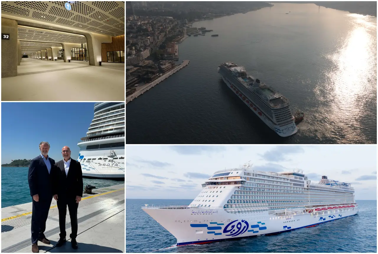 AROYA gemisi Galataport İstanbul'da, 2026 kruvaziyer sezonu
